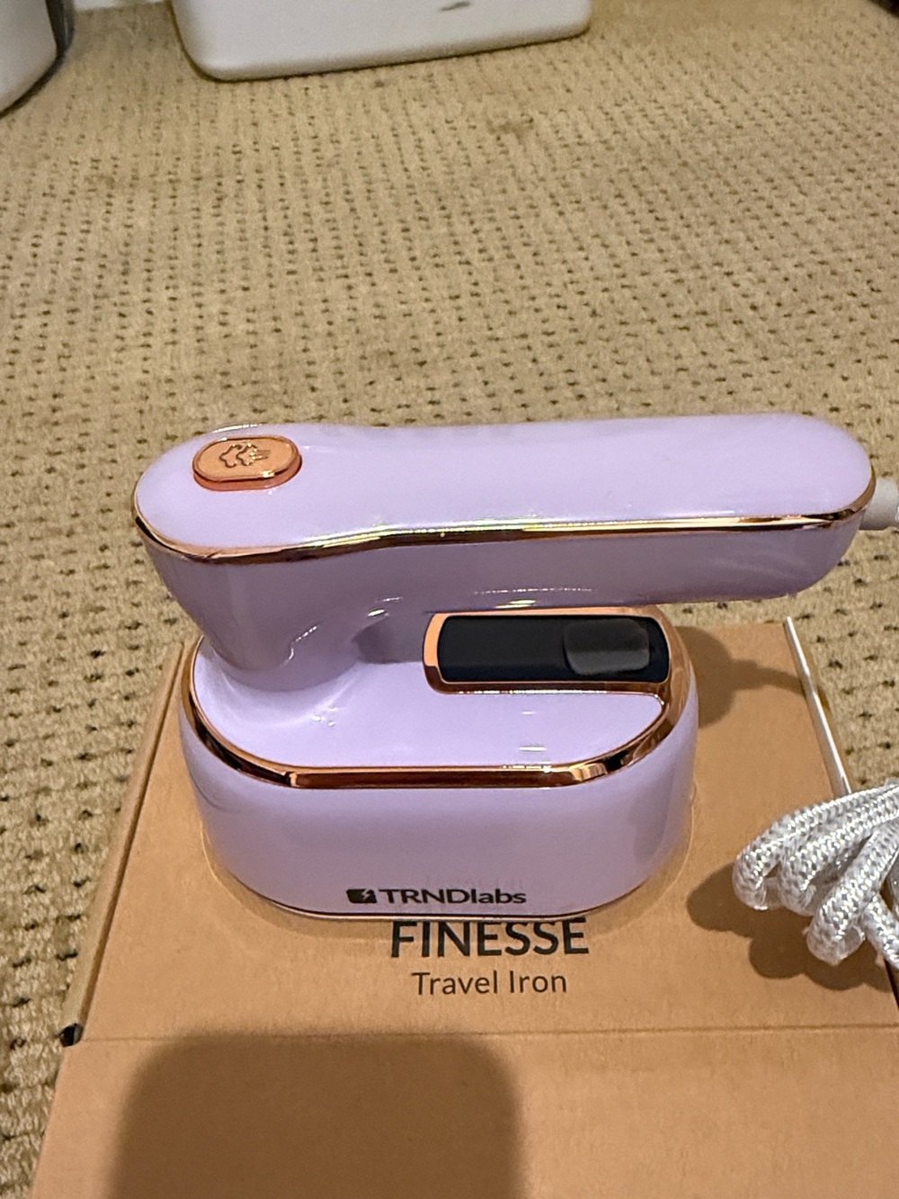 TRNDlabs Finesse Travel Iron in Lavender with Rose Gold Trim